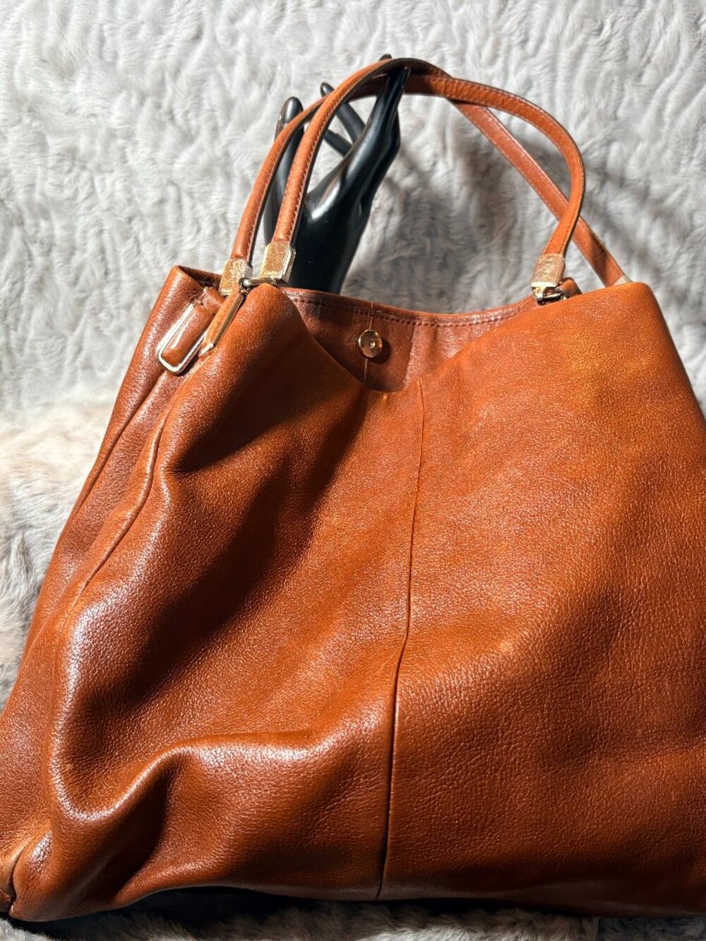 Coach Brown Pebbled Leather Madison Phoebe Should Bag Purse G1376-26224